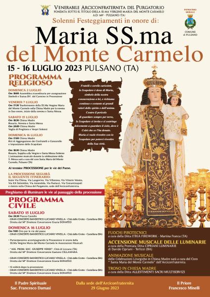 Festeggiamenti in onore della Beata Vergine Maria del Monte Carmelo