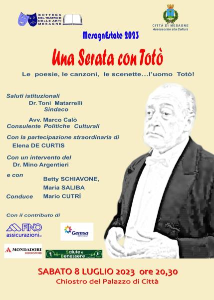 MesagnEstate 2023: Una serata con Totò