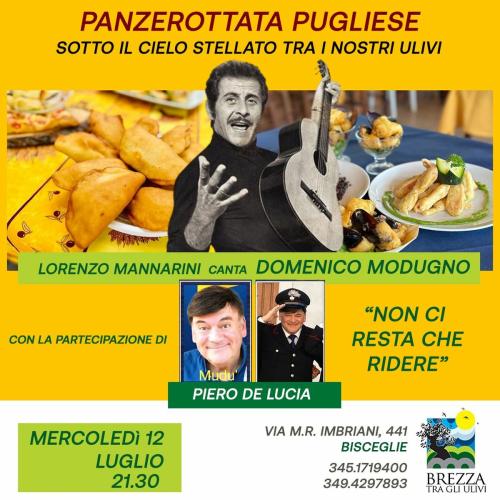 PANZEROTTATA PUGLIESE - Lorenzo Mannarini canta Domenico Modugno live a Bisceglie