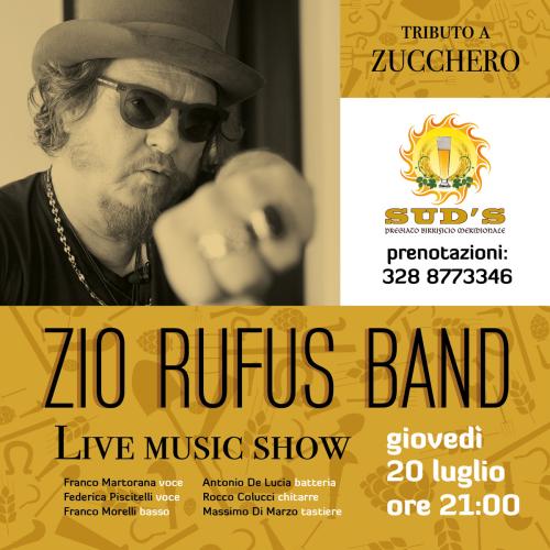 ZUCCHERO SUGAR FORNACIARI by ZIO RUFUS BAND Tributo at SUD'S  NOCI/BA