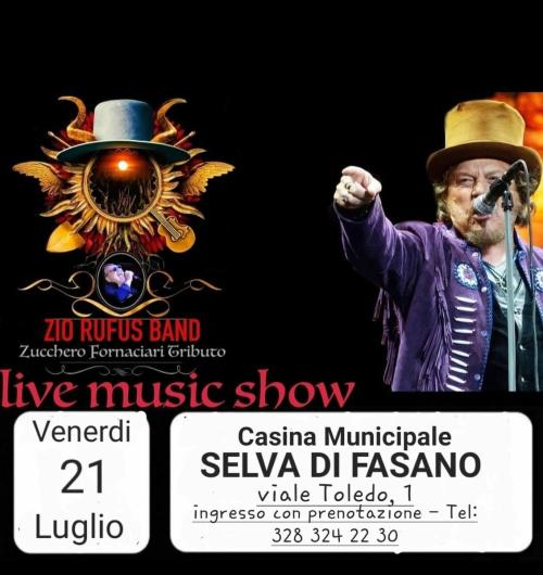 ZUCCHERO SUGAR FORNACIARI by ZIO RUFUS BAND Tributo at Casina Municipale / FASANO