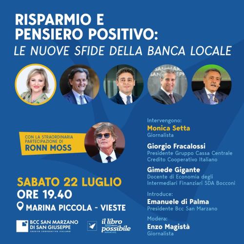 Incontro con Monica Setta @ Libro Possibile. Special Guest Ronn Moss