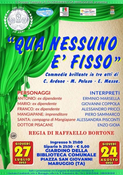 “QUA NESSUNO E’ FISSO”