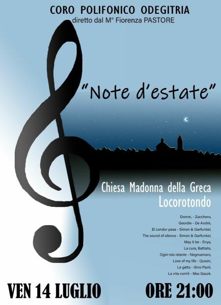 Note d'Estate - Coro Polifonico Odegitria in concerto
