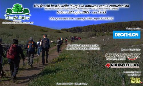 Nei freschi boschi della Murgia in notturna con la Nutrizionista