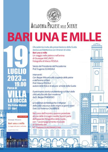 Presentazione del libro "BARI UNA E MILLE. Un viaggio nelle pietre e nell'anima"