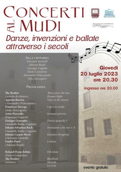Concerti al Mudi - Danze, invenzioni e ballate attraverso i secoli