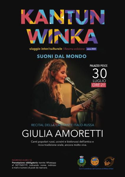 Kantun Winka: Recital della cantante e ricercatrice GIULIA AMORETTI