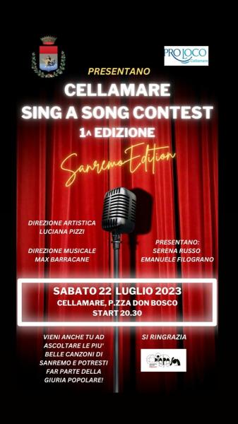 CELLAMARE sing a song contest Sanremo edition
