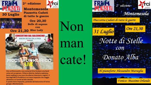 "FRAMMENTI" eventi gratuiti a cura del Circolo Arci Terra Rossa