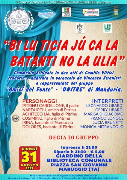 “BI LU TICIA JU’ CA LA BATANTI NO LA ULIA”