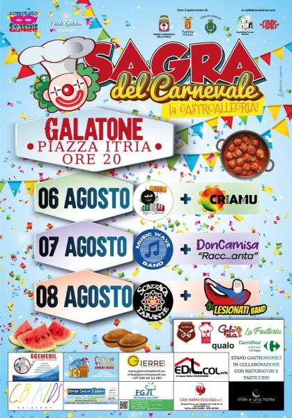 SAGRA DEL CARNEVALE, La GastroAllegria