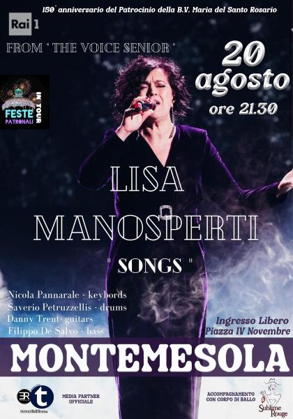 Lisa Manosperti in concerto per il 150° del Patrocinio della B.V. del Rosario