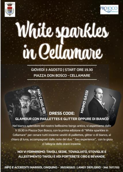 White sparkles in CELLAMARE