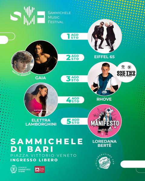 Eiffel 65, Loredana Bertè, Elettra Lamborghini in concerto gratuito