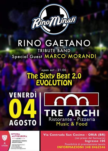 The Sixty Beat 2.0 EVOLUTION #LIVE open act Marco Morandi & Rinominati@Tre Archi-Contrada San Cosimo, Oria (Br)