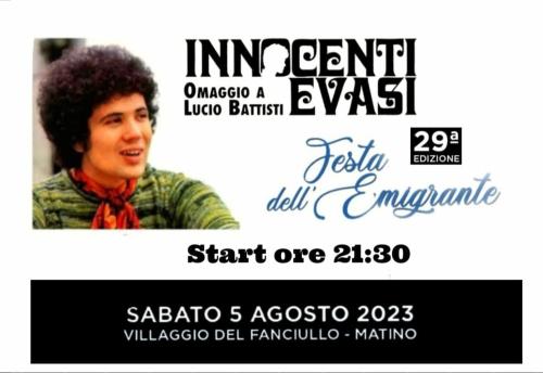Innocenti Evasi  Live Festa  dell 'Emigrante