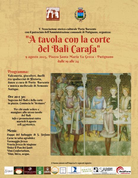A tavola con la corte del Balì Carafa
