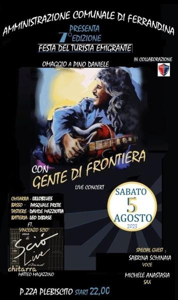 Gente di Frontiera ft.Sciò Live Band in concerto omaggio a Pino Daniele