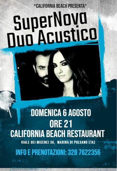 SuperNova Duo Acustico Live al CALIFORNIA BEACH