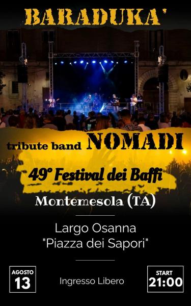 Baradukà, tribute band dei Nomadi al 49° Festival dei Baffi