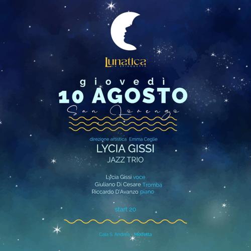 “I TRAMONTI A STARE”.. presenta: Lycia Gissi Jazz Trio  Gissi/Di Cesare/D’Avanzo