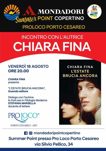 Incontro con l'autrice - Chiara Fina presenta "L'estate brucia ancora"