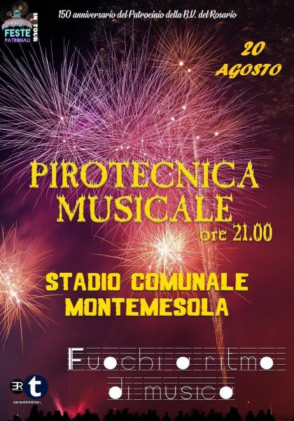 Spettacolo Piromusicale, fuoco e luci a ritmo di musica con un premio per chi assiste