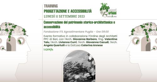 ESSERI URBANI 2023 calcArea | TRAINING Conservazione del patrimonio storico-architettonico e accessibilità