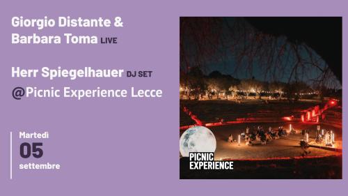 ANNULLATO! - PICNIC EXPERIENCE - Giorgio Distante & Barbara Toma / DJ Herr Spiegelhauer