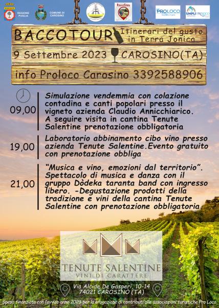 BACCOTOUR Itinerari del gusto in terra Jonica