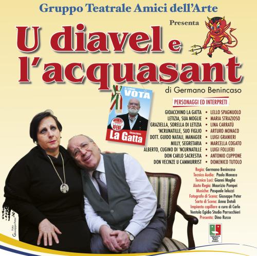 Gli Amici dell'Arte con la commedia  U Diavel e l'acquasant in Piazza Matteotti