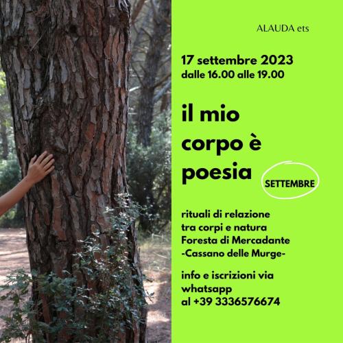 Il mio corpo è poesia - settembre