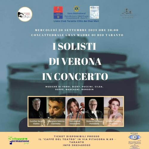 Serata benefica con ‘I solisti di Verona’