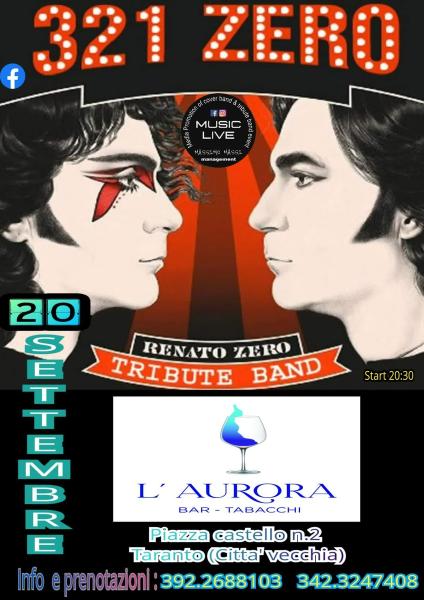 Concerto 3 2 1 ZERO tribute brand renato al bar tabacchi L'AURORA