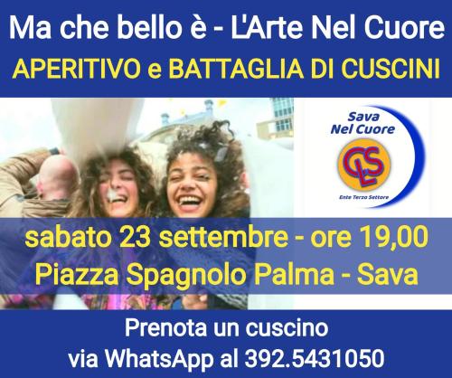 APERITIVO e BATTAGLIA DI CUSCINI
