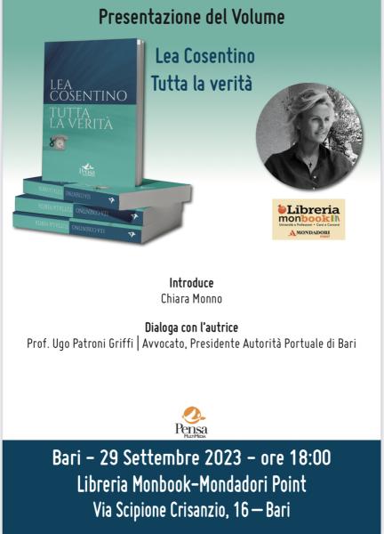 Lea Cosentino presenta in libreria “Tutta la Verità”