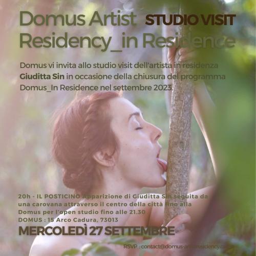 TALK, PERFORMANCE E STUDIO VISIT di Giuditta Sin per presentare il novo anno di residenze internazionali di Domus Artist Residency