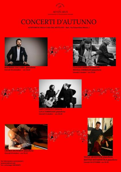 Recital di Maurizio Zaccaria per l'associazione Seven Arts