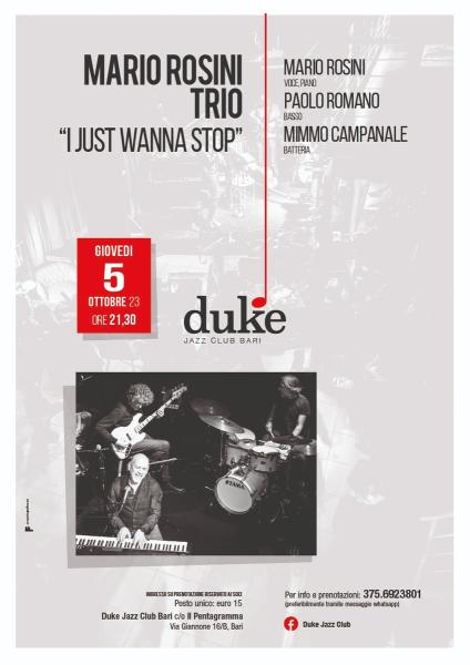 Mario Rosini Trio - “I Just Wanna Stop”