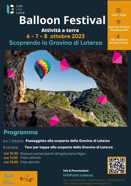 Balloon Festival: alla scoperta della Gravina di Laterza