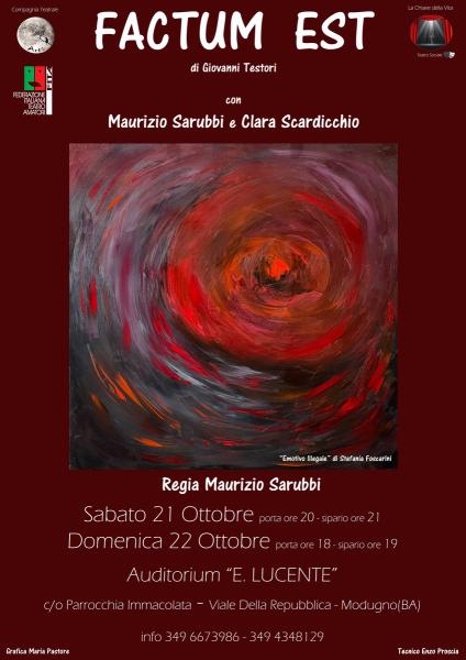 "FACTUM EST" di Giovanni Testori