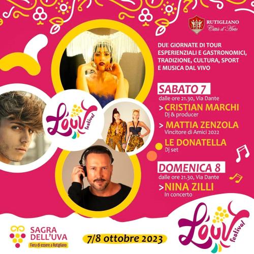 59^ Sagra dell’Uva di Rutigliano con MATTIA ZENZOLA, Dj CRISTIAN MARCHI, LE DONATELLA e VASCONNESSI