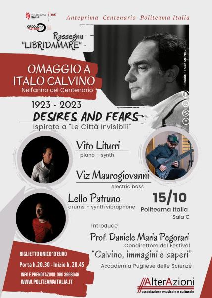 15.10.1923 - 15.10.23     "Desires and Fears": Italo Calvino tra Musica e Letteratura il Centenario