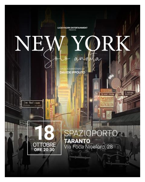 "New York Solo Andata" proiezione film + talk
