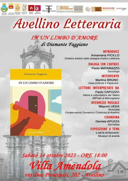 Il romanzo di Faggiano: “In un limbo d’amore” ad Avellino Letteraria