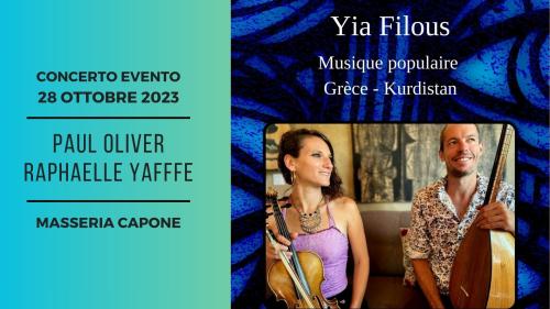 Concerto Evento - Yia Filous - Musica dalla Grecia e dal Kurdistan