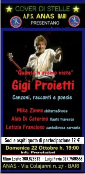 COVER DI STELLE presenta lo Spettacolo  Musicale Teatrale -- "Quante n'avemo  viste" -- di GIGI PROIETTI  con MIKE ZONNO - ALDO DI CATERINO -  LETIZIA FRANCIOSO  -  Domenica  22 Ottobre  h.19:00
