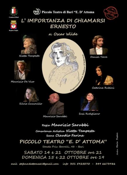 L'IMPORTANZA DI CHIAMARSI ERNEST di Oscar Wilde