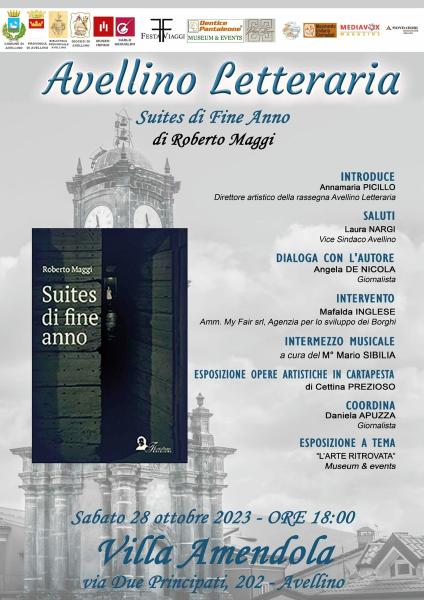 Ad Avellino letteraria “Suites di fine anno” di Roberto Maggi